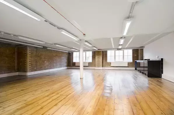 Office space to rent at Clerkenwell Workshops, 27/31 Clerkenwell Close, Farringdon, London, unit CS.302, 824 sq ft (76 sq m).